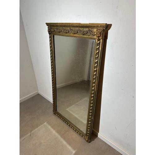 Large Antique Giltwood Mirror with Lion Mask For Sale - Image 6 of 8