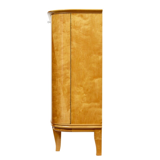 Mid-Century Scandinavian Birch Inlaid Sideboard, 1950s For Sale - Image 9 of 11
