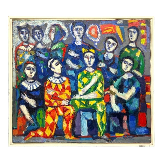Gerald Negelspach Harlequin Painting For Sale