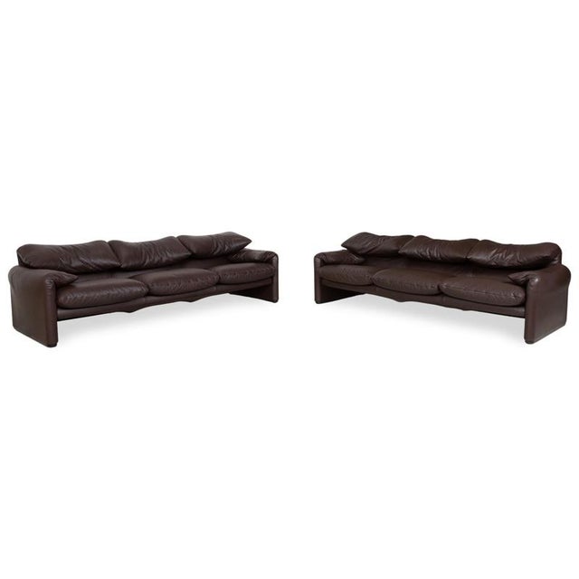 Maralunga Sofas in Leather from Cassina, Set of 2 For Sale - Image 15 of 15