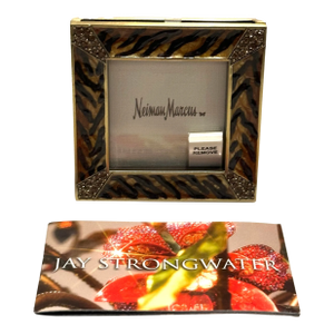 Jay Strongwater Zebra Pattern Square Frame New in Box