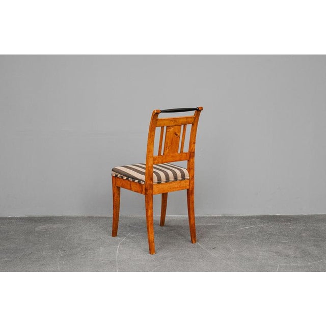Black 19th Century Biedermeier Chairs in Birch, Set of 6 For Sale - Image 8 of 18