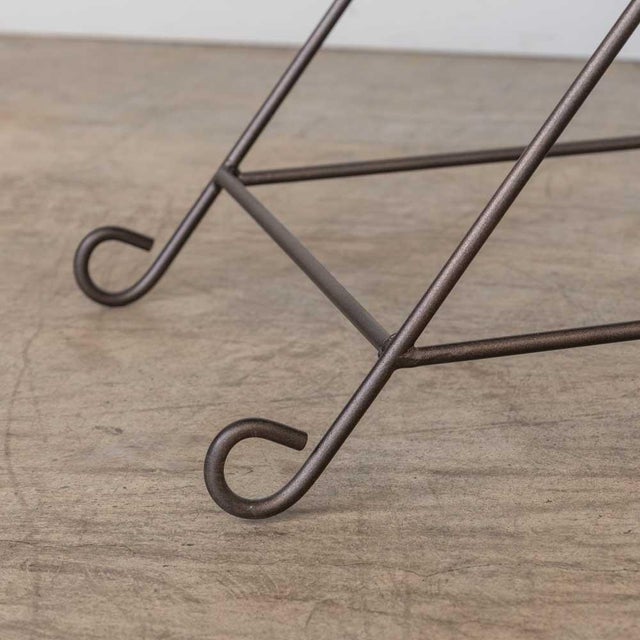 Panoplie Iron Loop Bench, Yellow Linen For Sale - Image 13 of 14