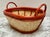 Wood Vintage Asian Farmhouse Wood Woven Basket For Sale - Image 7 of 8