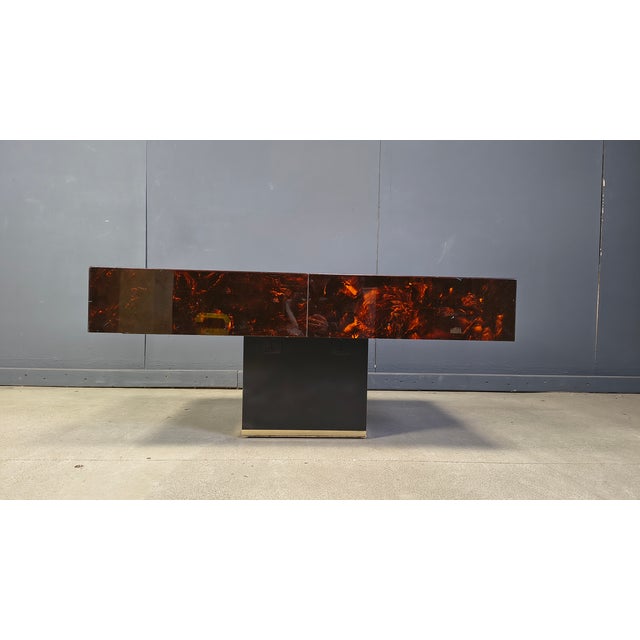 Paint Vintage Hidden Bar Coffee Table from Eric Maville and Jean Claude Mahey, 1970s For Sale - Image 7 of 9