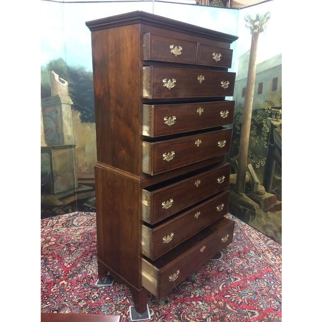 Antique Chest on Chest, Mahogany Tall Dresser For Sale - Image 9 of 14