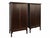 This tall 19th century antique cabinet features a clean-lined design with a rich, dark brown finish that highlights the...