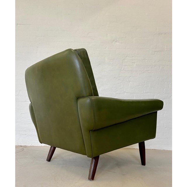 Vintage Danish Olive Green Lounge Chair by Svend Skipper, 1960s For Sale - Image 3 of 13