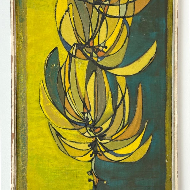 1950 Mid-Century Banana Bunch Original Painting, Richards For Sale - Image 9 of 11