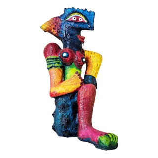 Papier-Mâché Standing Sculpture, 1970s For Sale
