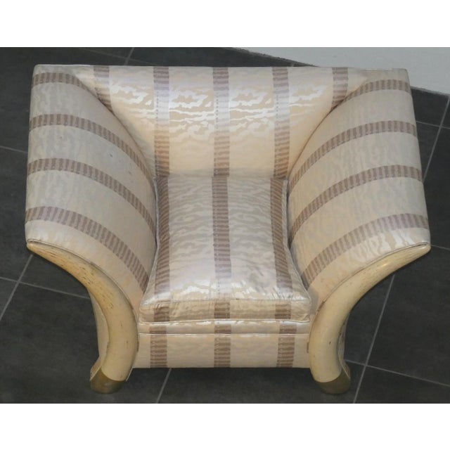 Plastic Colonial Style Sofa and Armchair with Saber-Shaped Resin Feet, Italy, 1970s, Set of 2 For Sale - Image 7 of 18