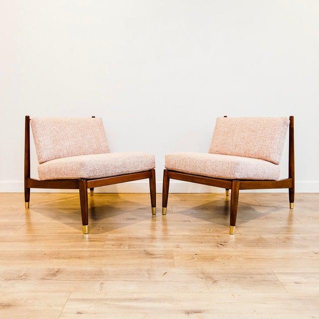Vintage mid century modern lounge chairs attributed to Folke Ohlsson for Dux, made in Sweden in the 1960s. The rear legs,...