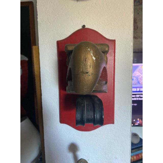 American 1940s-60s Carved Wooden Eagle Head Wall Hanging For Sale - Image 3 of 8