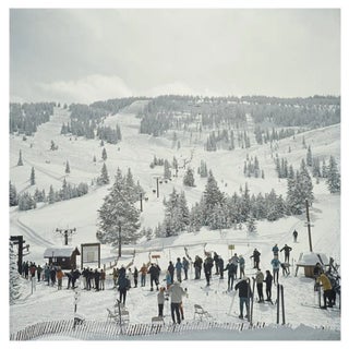 Slim Aarons, Skiing in Vail, Estate Stamped Photographic Print, 1964 / 2020s For Sale