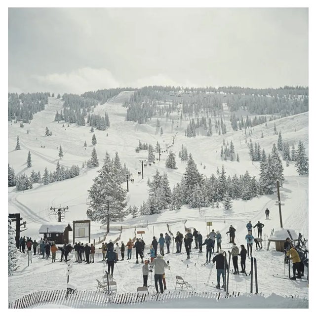 Slim Aarons, Skiing in Vail, Estate Stamped Photographic Print, 1964 / 2020s For Sale