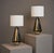 Modern Table Lamps, Distressed Bronze Glass Finish, Lucite, USA, 21st c. Large pair of table lamps having an overall urn...