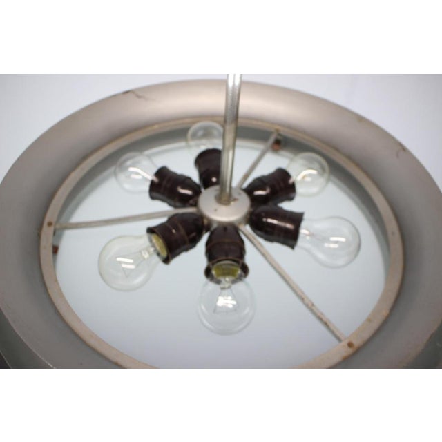 Silver Art Deco UFO Pendant Light by Josef Hůrka for Napako, 1930s For Sale - Image 8 of 17