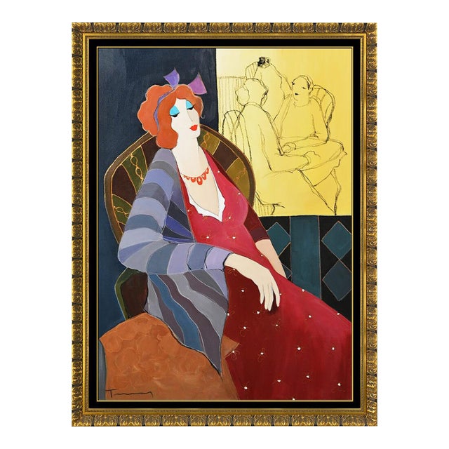 Late 20th Century A Woman's Misery, Itzchak Tarkay For Sale
