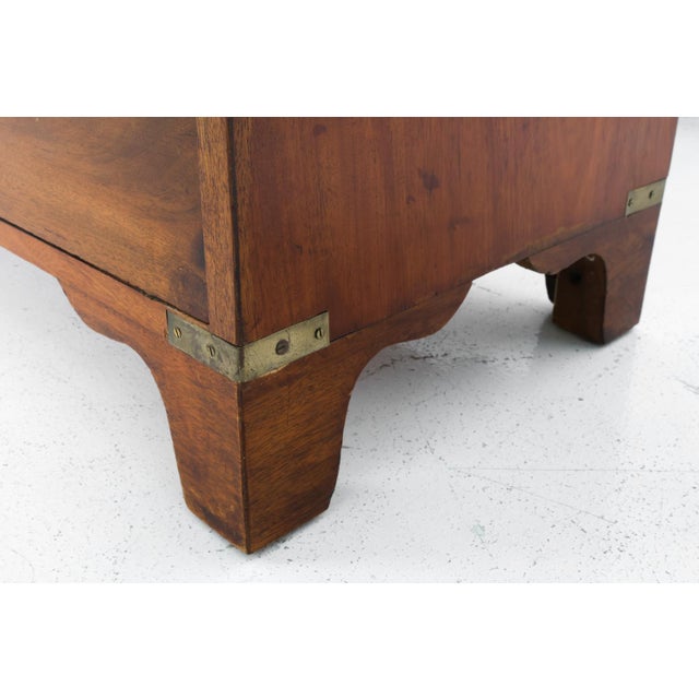 English Mahogany Campaign Chest With Brass Hardware For Sale - Image 14 of 14