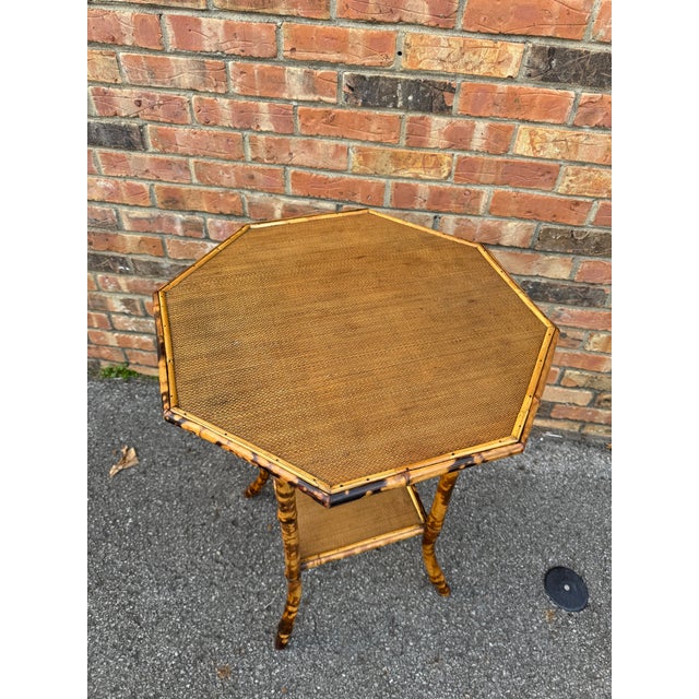 Late 19th Century 19th Century Hexagonal Bamboo Table For Sale - Image 5 of 7