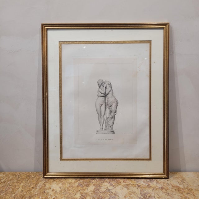 Auguste Boucher-Desnoyers, Love and Psyche and J. B. R. U. Massard Venus De Médici, 1800s, Etching For Sale - Image 6 of 18