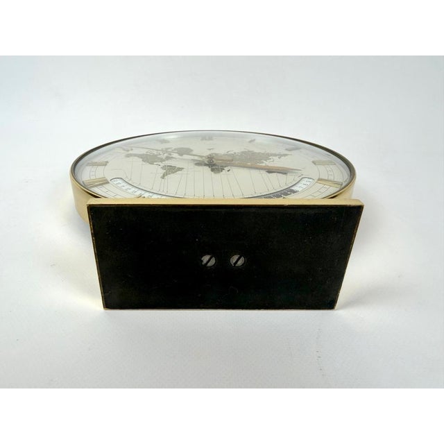 Large World Time Clock by Heinrich Möller for Kienzle, 1960s For Sale - Image 6 of 12