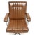 Brown Vintage Leather and Chrome Swivel Desk Chair, 1970 For Sale - Image 8 of 11