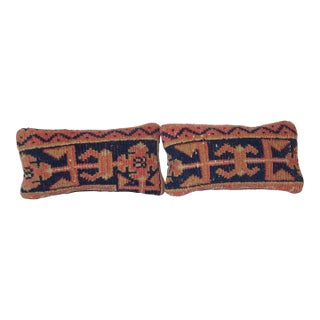 Turkish Wool Rug Cushion Cover - A Pair For Sale