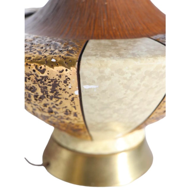 Pr. Oversized Ceramic Mid Century Table Lamps by Fortune Lamp Company C. 1950/1960’s For Sale - Image 11 of 12