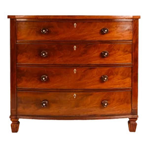 Large English Mahogany Chest of Drawers, 19th Century