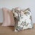 Lee Jofa Lee Jofa Benday Floral Pillows in Green & Rose With Fermoie Pink Striped Backs For Sale - Image 4 of 8