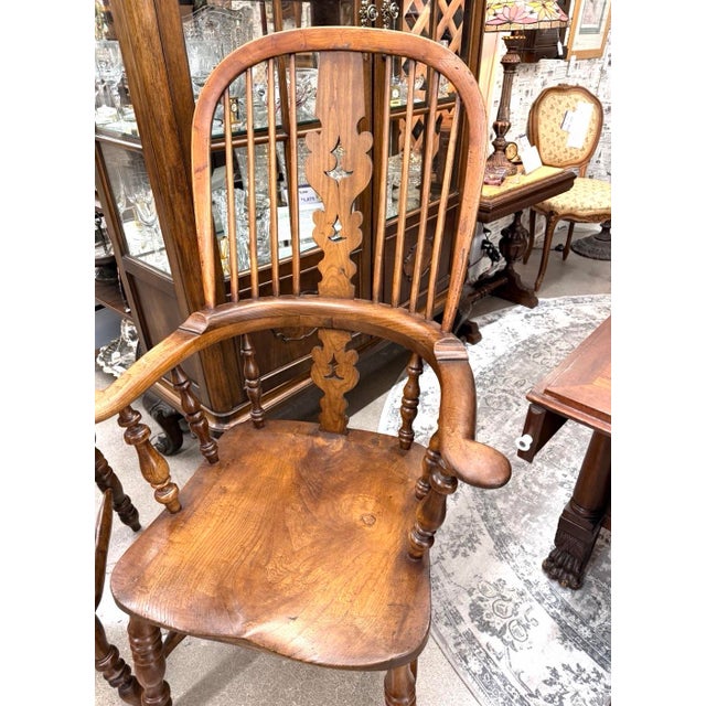 Vintage Windsor Hoop Back Arm Chairs For Sale In Phoenix - Image 6 of 10