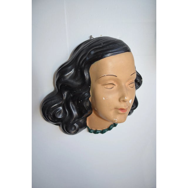 Mid Century Women's Face Masks - a Pair For Sale - Image 11 of 13