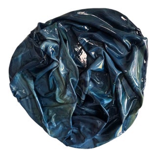 "Deep Rest" Organic Shaped 20" Original Sculptural Abstract Painting by Shelly Floyd For Sale