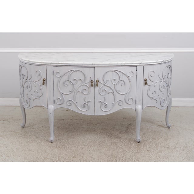 Age: Approx: 20 Years Old Details: Gorgeous Custom Painted Finish High Quality Construction Large Impressive Sideboard...