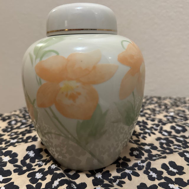 Vintage Crowning Touch Japan Peach Blossom Ginger Jar For Sale In Minneapolis - Image 6 of 8