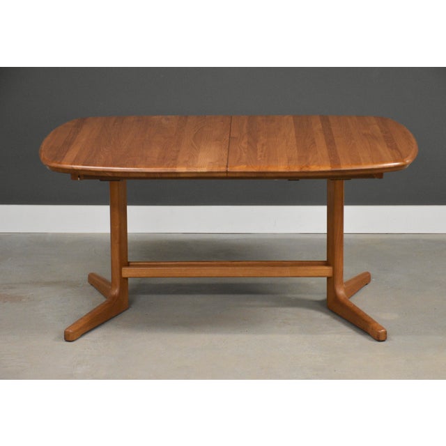 Mid-Century Modern 1970s Refinished 99” Danish Modern Solid Teak Dining Table For Sale - Image 3 of 12