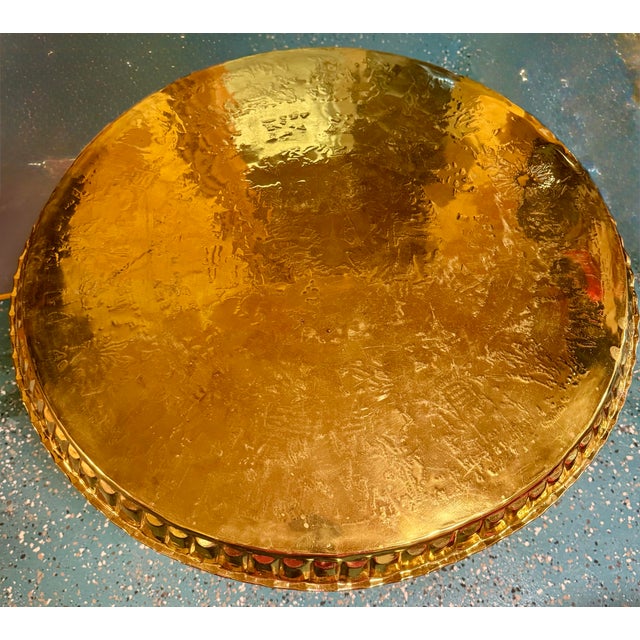 Early 20th Century Moorish-Style Brass Tray Table For Sale - Image 11 of 12