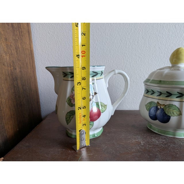 Cream Villeroy & Boch French Garden Fleurence ~ Sugar Bowl and Creamer, Made in Germany For Sale - Image 8 of 14