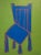 Sarah Trundle, Contemporary Abstract Chair Painting, "A Chair: Blue on Green" For Sale