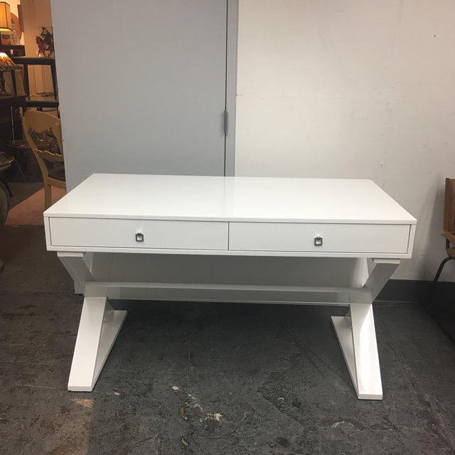 Z Gallerie White Jett Desk Chairish