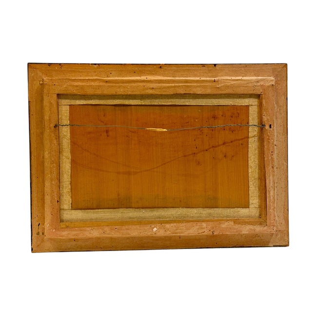 1920s 1920s Oil on Board in Shadowbox Frame For Sale - Image 5 of 5