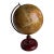 1940s–1950s English Geographia 8-Inch Terrestrial Globe on Turned Red Wood Base For Sale