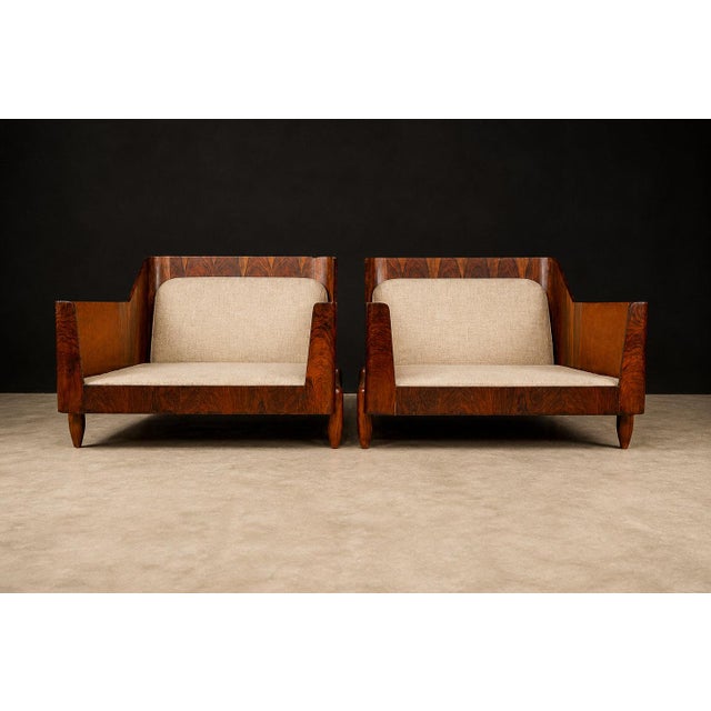 Pair of Brazilian Modern Armchairs in Rosewood & Ivory Mohair, Jd Moveis, 1960s For Sale In New York - Image 6 of 17