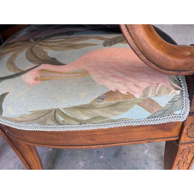 Vintage Palm Beach Regency Carved Solid Wood Settee For Sale - Image 11 of 11