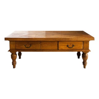 Andrianna Shamaris Raffles Teak Wood Console Table For Sale