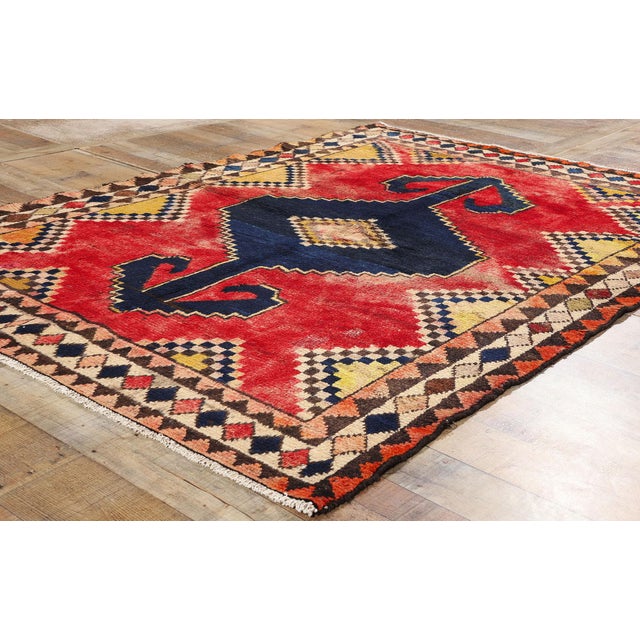Textile Vintage Persian Lori Rug - 05'03 X 07'01 For Sale - Image 7 of 9
