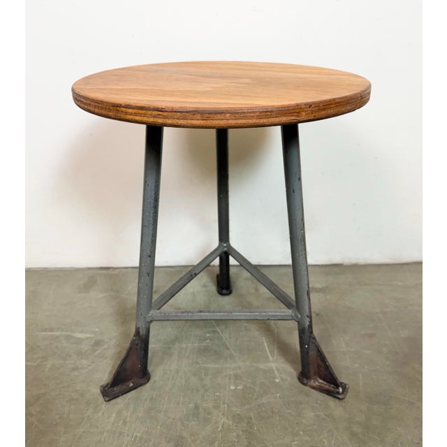 Industrial Grey Workshop Stool, 1960s For Sale - Image 9 of 13