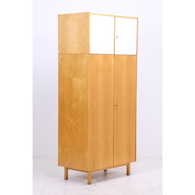 Vintage Wardrobe in Birch from Hellerau, 1960s For Sale - Image 15 of 17
