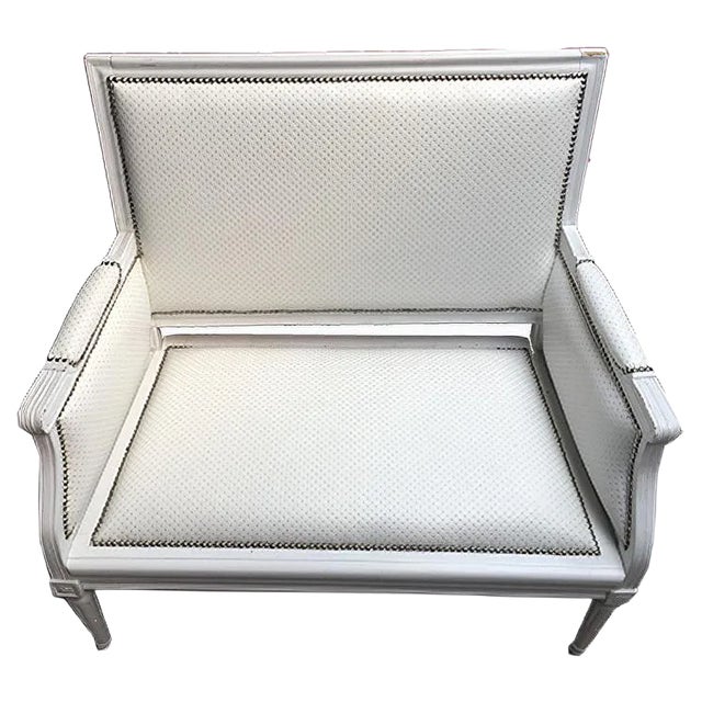 Small White 2-Seat Sofa, 1930s For Sale